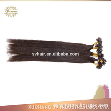 high quality human hair U,I,V,Flat tip Russian virgin remy hair fusion prebonded flat tip hair extensions